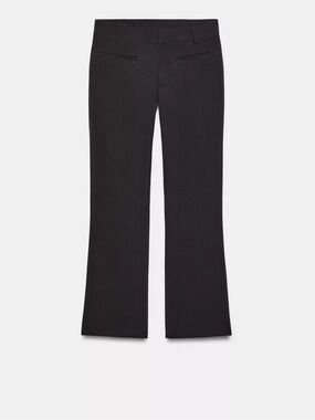 Zara Brown Crop Flare Pants